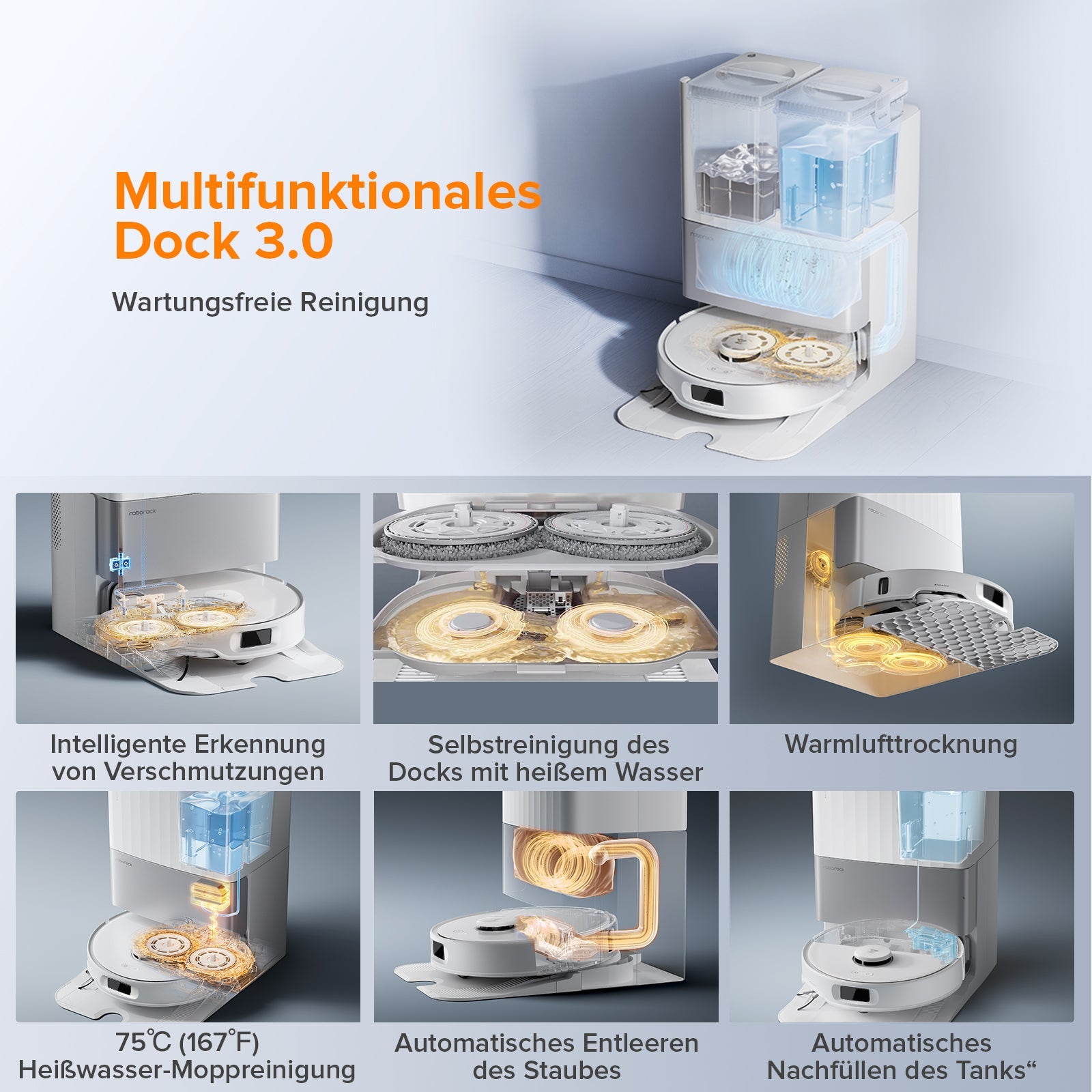 Roborock Qrevo Edge S5A Saugroboter mit Wischfunktion und Anti-Tangle-System