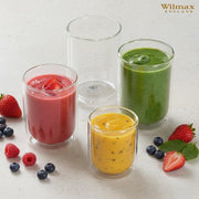 Wilmax Doppelwandiges Thermoglas 100 ml 6er-Set Transparent – Anwendungs- oder Detailansicht; Lieferumfang: 6 Stück
