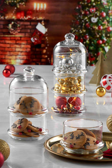 Pasabahce Servierschalen mit Haube 230 ml für Desserts Dips und Snacks