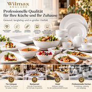 Wilmax Schale 1600 ml 20 cm 2er-Set Weiß Porzellan – Anwendungs- oder Detailansicht; Lieferumfang: 2 Stück