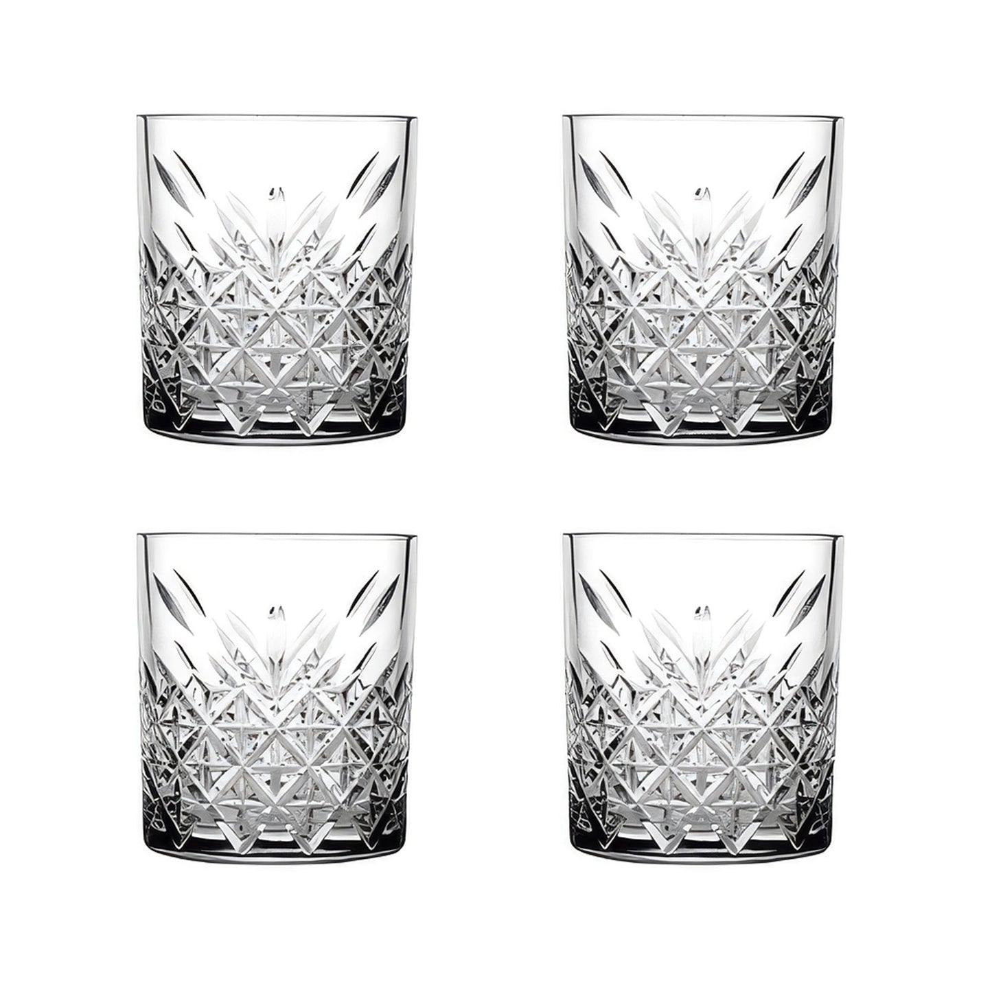 Pasabahce Timeless Whiskyglas 205 ml Vintage Facettenschliff für Home Bar