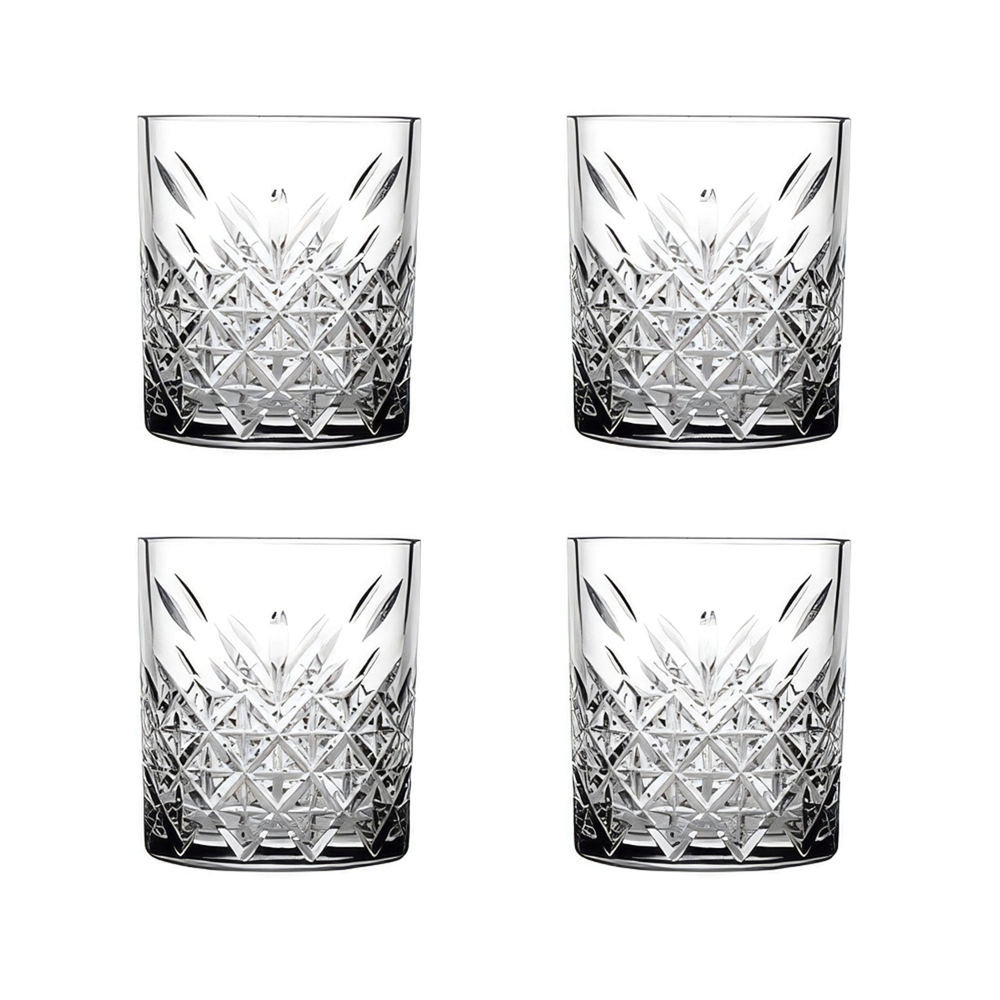 Pasabahce Timeless Whiskyglas 205 ml Vintage Facettenschliff für Home Bar