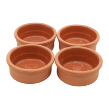 HELDENA Mini Terrakotta Schalen 4er Set 150 ml glasiert für Dips und Saucen