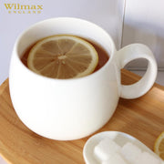 Wilmax Tasse 400 ml 4er-Set Weiß Porzellan – Anwendungs- oder Detailansicht; Lieferumfang: 4 Stück