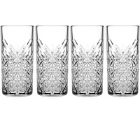 Vier Longdrinkgläser 450 ml transparent für Gäste und Alltag