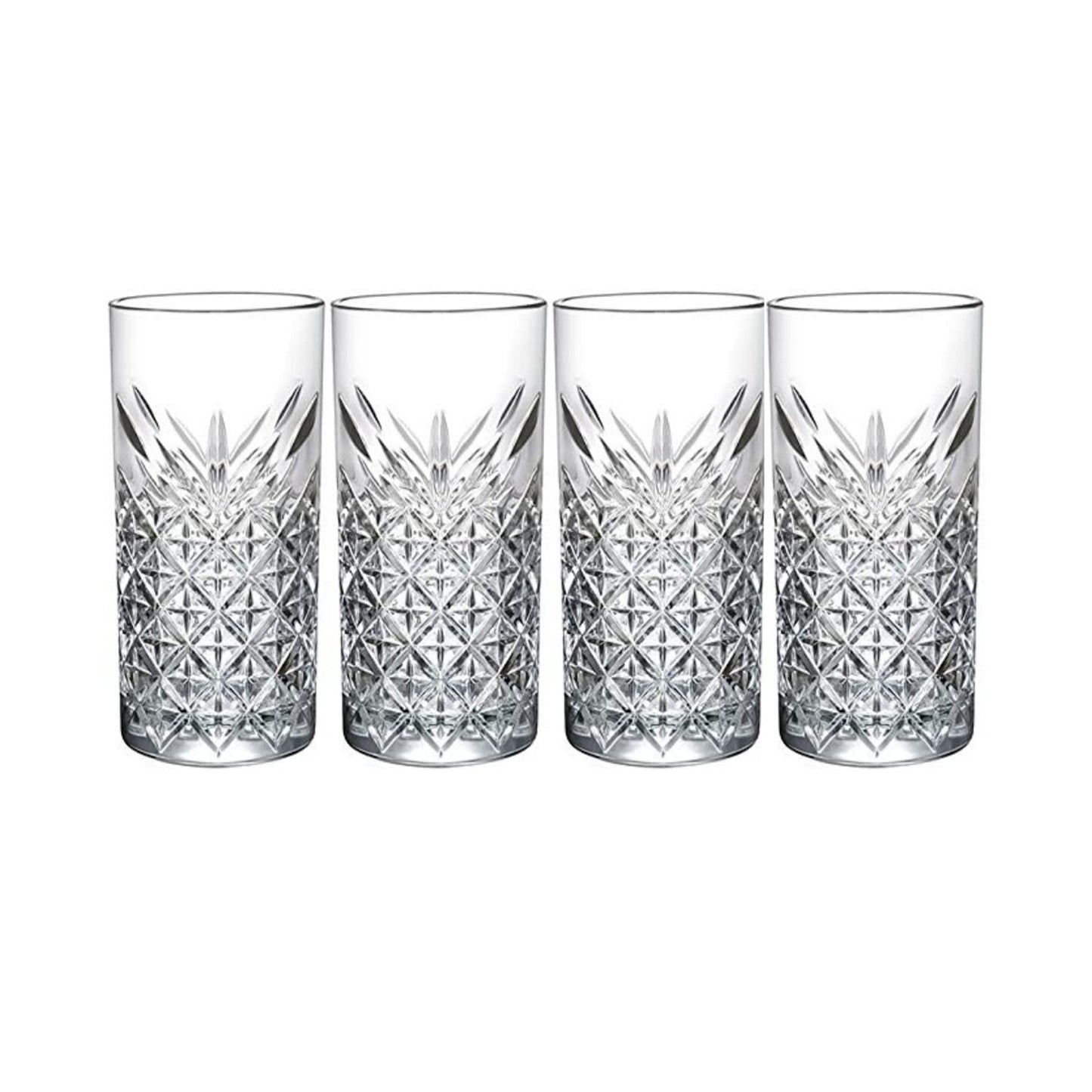 Timeless Pressglas 295 ml schlankes Glas für Longdrink Wasser und Aperitif