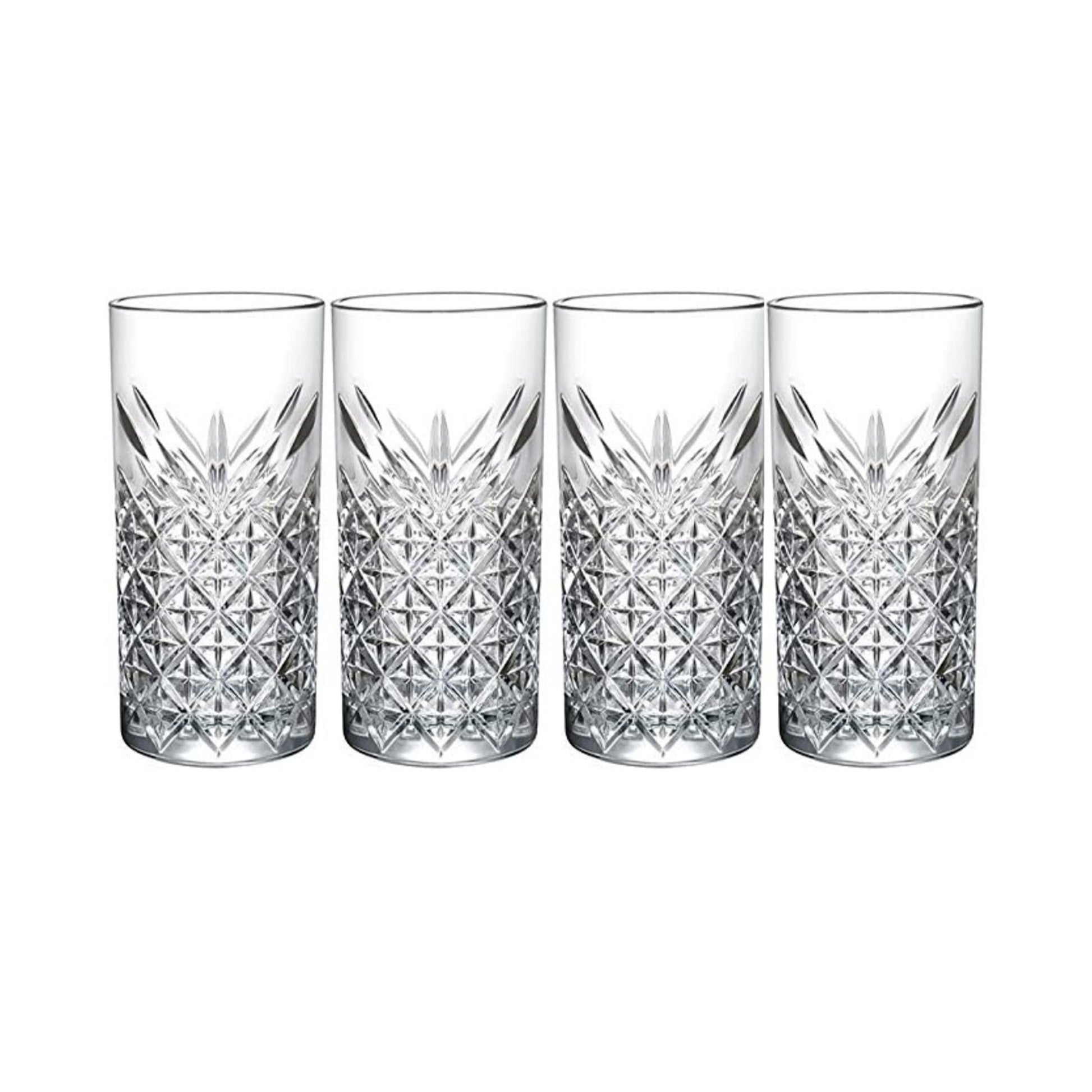 Timeless Pressglas 295 ml schlankes Glas für Longdrink Wasser und Aperitif
