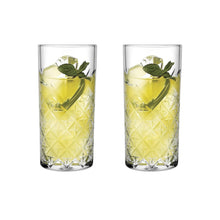 Longdrinkglas 295 ml Detailansicht mit Facettendesign und schlanker Form