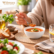 Wilmax Schale 14 cm 600 ml 2er-Set Weiß Porzellan – Anwendungs- oder Detailansicht; Lieferumfang: 2 Stück