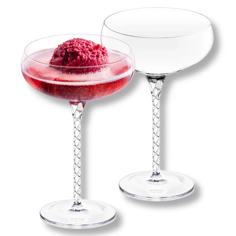 Wilmax Champagnerschale 300 ml 2er-Set Transparent – Crystalline