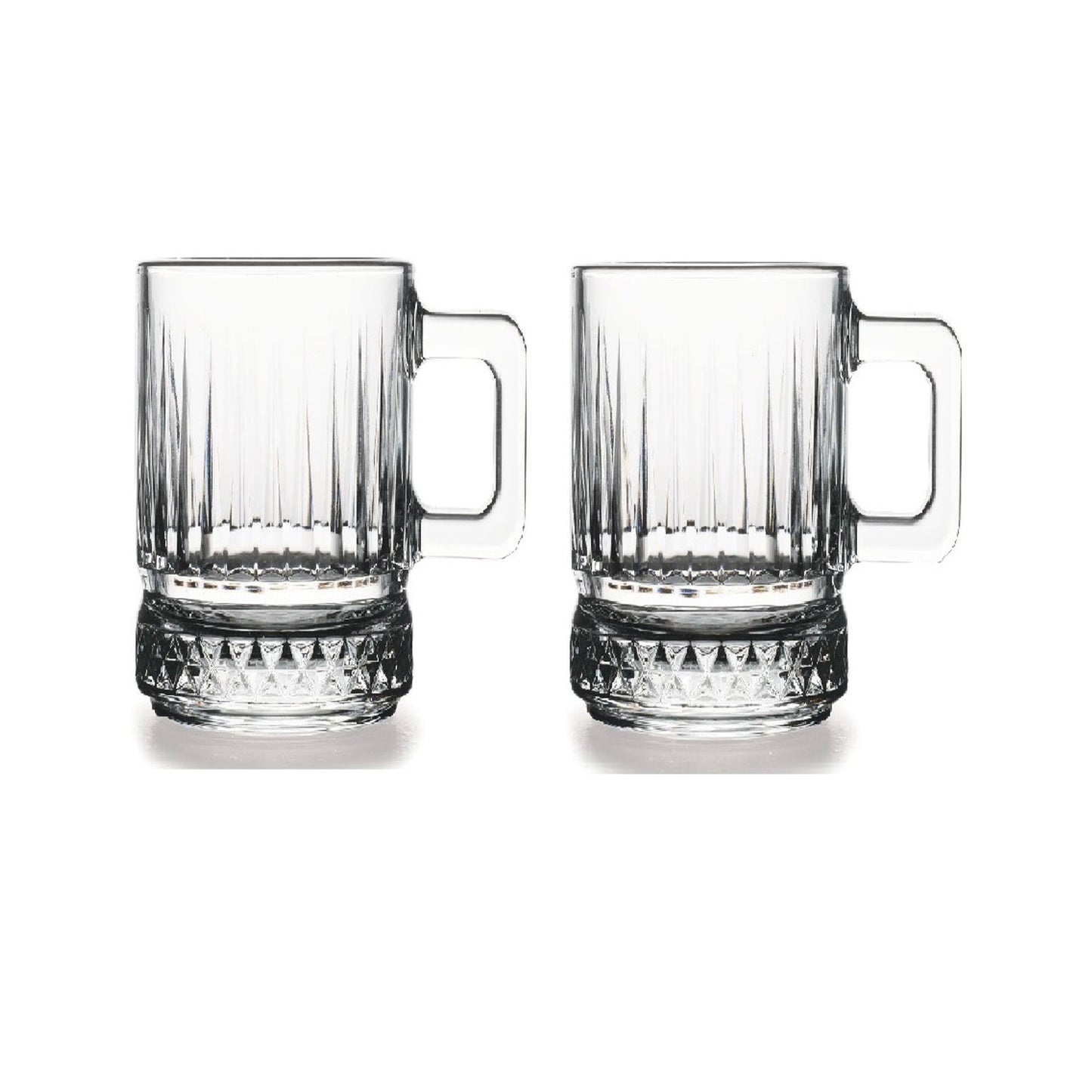 Pasabahce Elysia 2er Set Glas-Mug spülmaschinengeeignet für modernen Haushalt