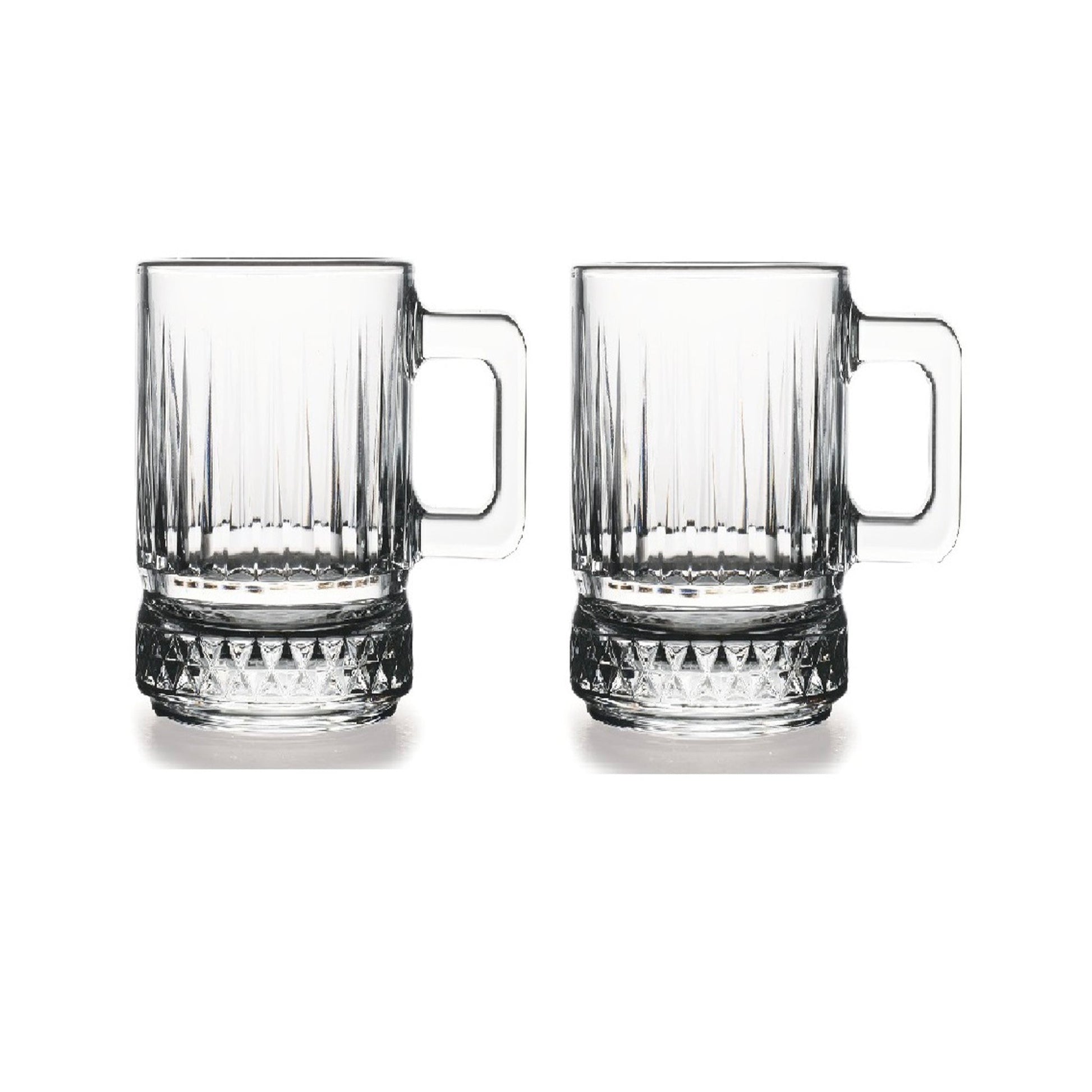 Pasabahce Elysia 2er Set Glas-Mug spülmaschinengeeignet für modernen Haushalt