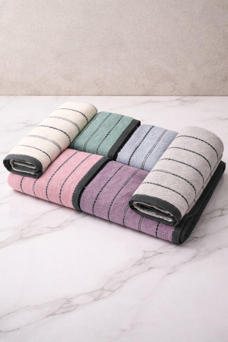 HELDENA Handtuch-Set 6-teilig – 50×90 cm, Mehrfarbig