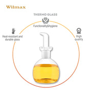 Wilmax Ölflasche 500 ml Transparent Glas – Anwendungs- oder Detailansicht; Lieferumfang: 1 Stück