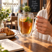 Wilmax Doppelwandiger Thermobecher 500 ml 6er-Set Transparent – Anwendungs- oder Detailansicht; Lieferumfang: 6 Stück