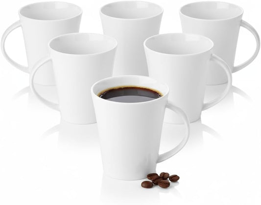 Wilmax Tasse 380 ml 6er-Set Weiß Porzellan