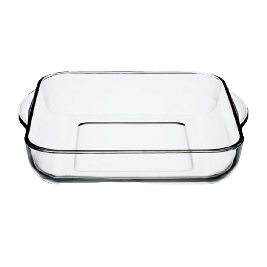 HELDENA Borcam quadratische Auflaufform 1950 ml mit Deckel, 25,8 × 22,6 cm