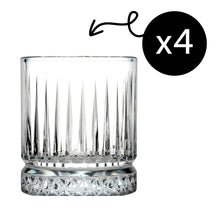 Vier Pasabahce Elysia Tumbler 210 ml Art-Déco Schliff transparent für Home Bar