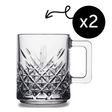 Timeless Kaffeeglas mit strukturierter Glasoberfläche und stabilem Henkel