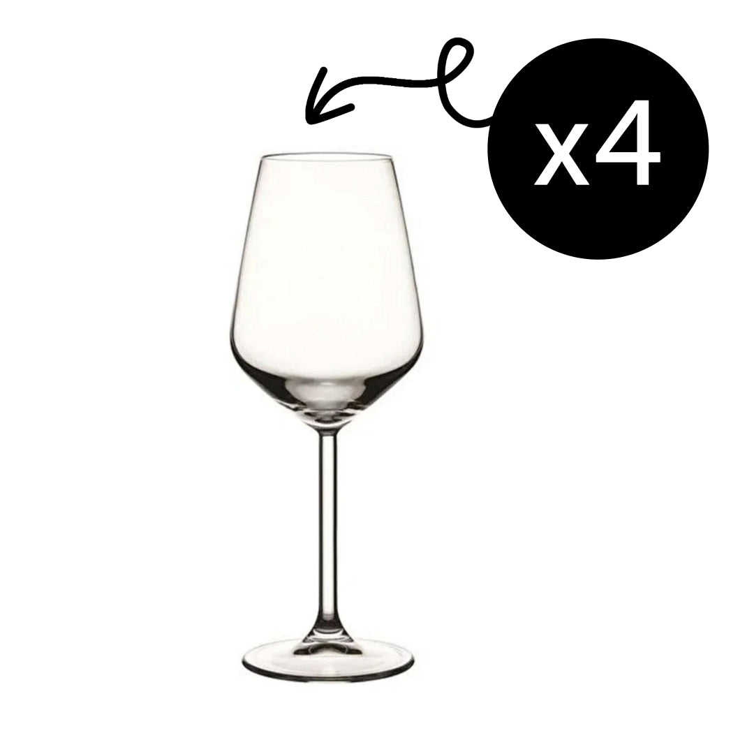 Transparentes Weißweinglas 350 ml für Gäste und ruhige Tischgestaltung