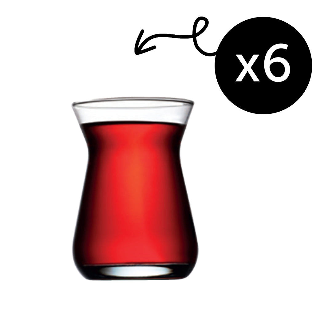 Sechs Irem Teegläser 132 ml transparentes Glas für Teegenuss und Gäste