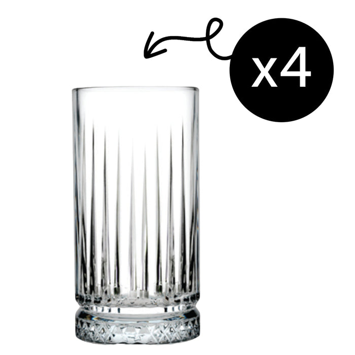 Longdrinkgläser 445 ml 4er Set elegante Trinkgläser und Cocktailgläser aus Glas
