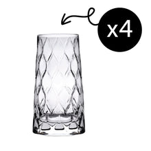 HELDENA Longdrinkgläser 450 ml – 4er Set mit Blattmuster