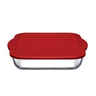 HELDENA Borcam quadratische Auflaufform 1950 ml mit Deckel, 25,8 × 22,6 cm