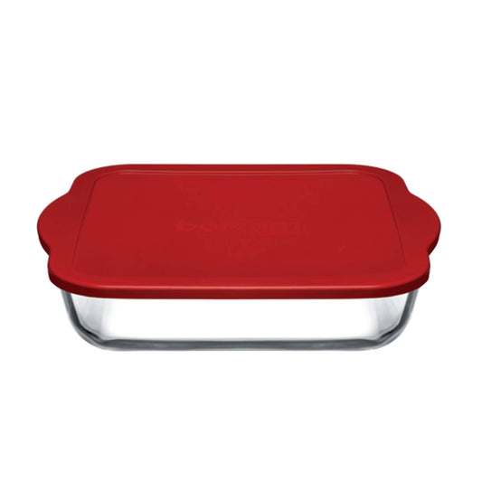 Pasabahce BORCAM BAKE & KEEP Stapelbare Ofenform - Quadratische Auflaufform, 1950 ml