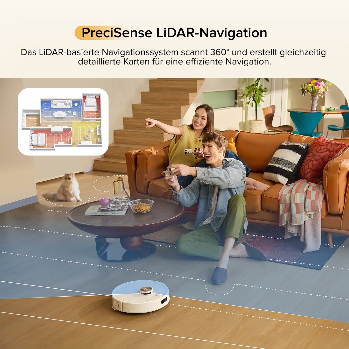 Roborock Q7 M5 Saug- und Wischroboter mit LiDAR-Navigation – 10.000 Pa