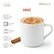 Wilmax Becher 320 ml 6er-Set Weiß Porzellan – Anwendungs- oder Detailansicht; Lieferumfang: 6 Stück