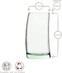 Longdrinkglas 390 ml klar geradlinige Form für Wasser und Saft