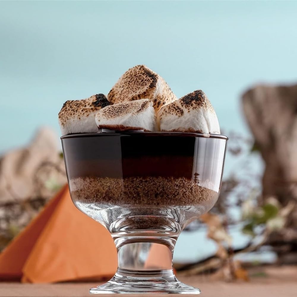 HELDENA Eis- und Dessertschale aus transparentem Glas – Detailansicht