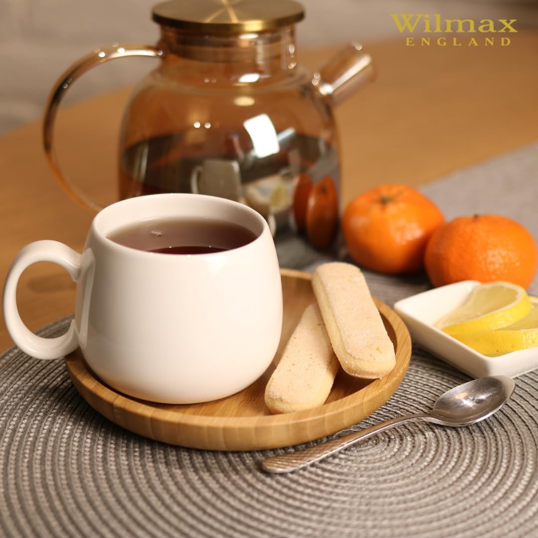 Wilmax Tasse 400 ml 6er-Set Weiß Porzellan – Anwendungs- oder Detailansicht; Lieferumfang: 6 Stück