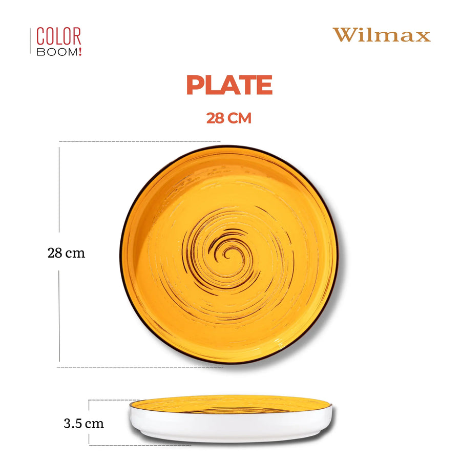 Wilmax Teller 28 cm Gelb – Anwendungsbeispiel