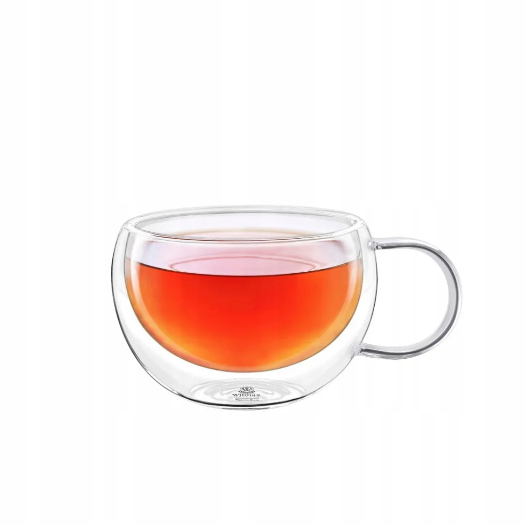 Wilmax Doppelwandiger Becher 300 ml 2er-Set Transparent – Anwendungs- oder Detailansicht; Lieferumfang: 2 Stück