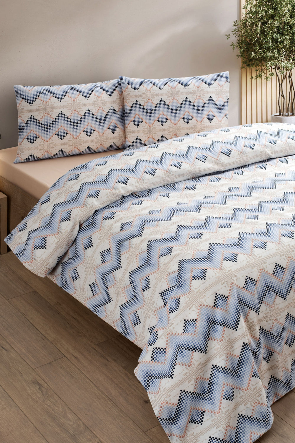 HELDENA LOVELY Bettwäsche-Set Blau 160×220 cm mit Kissenbezug