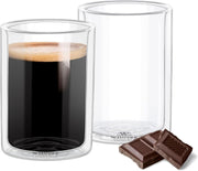 Wilmax Doppelwandiges Thermoglas 400 ml 2er-Set Transparent