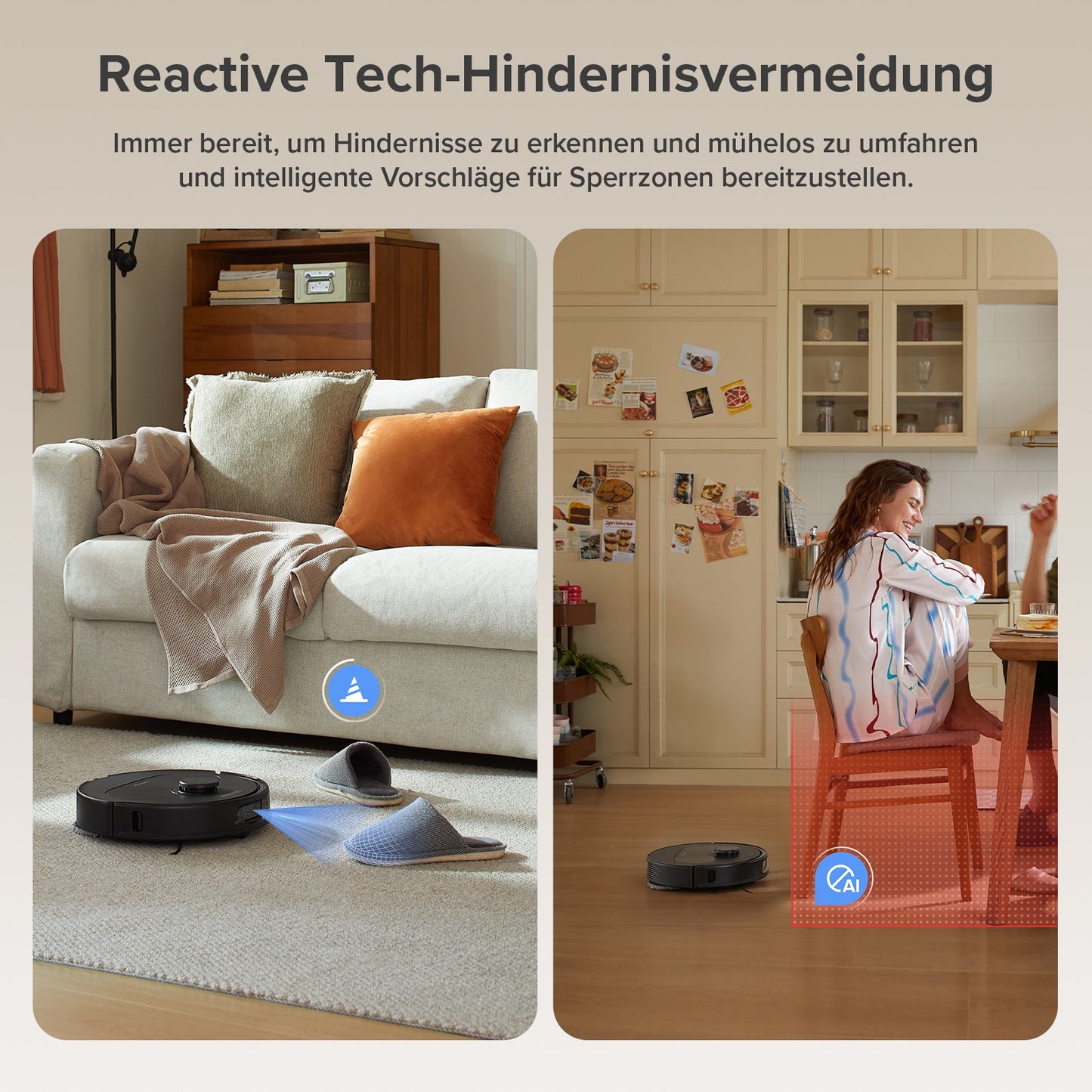 QV 35A weiße Variante mit Multifunktionsdock im Wohnraum Lifestyle