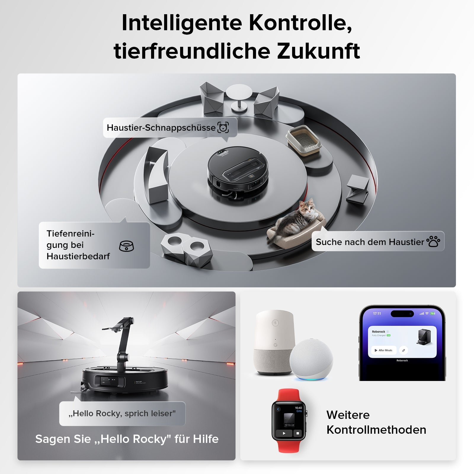 Roborock Saros Z70 mit Wischfunktion und StarSight-Navigation, ultraflach