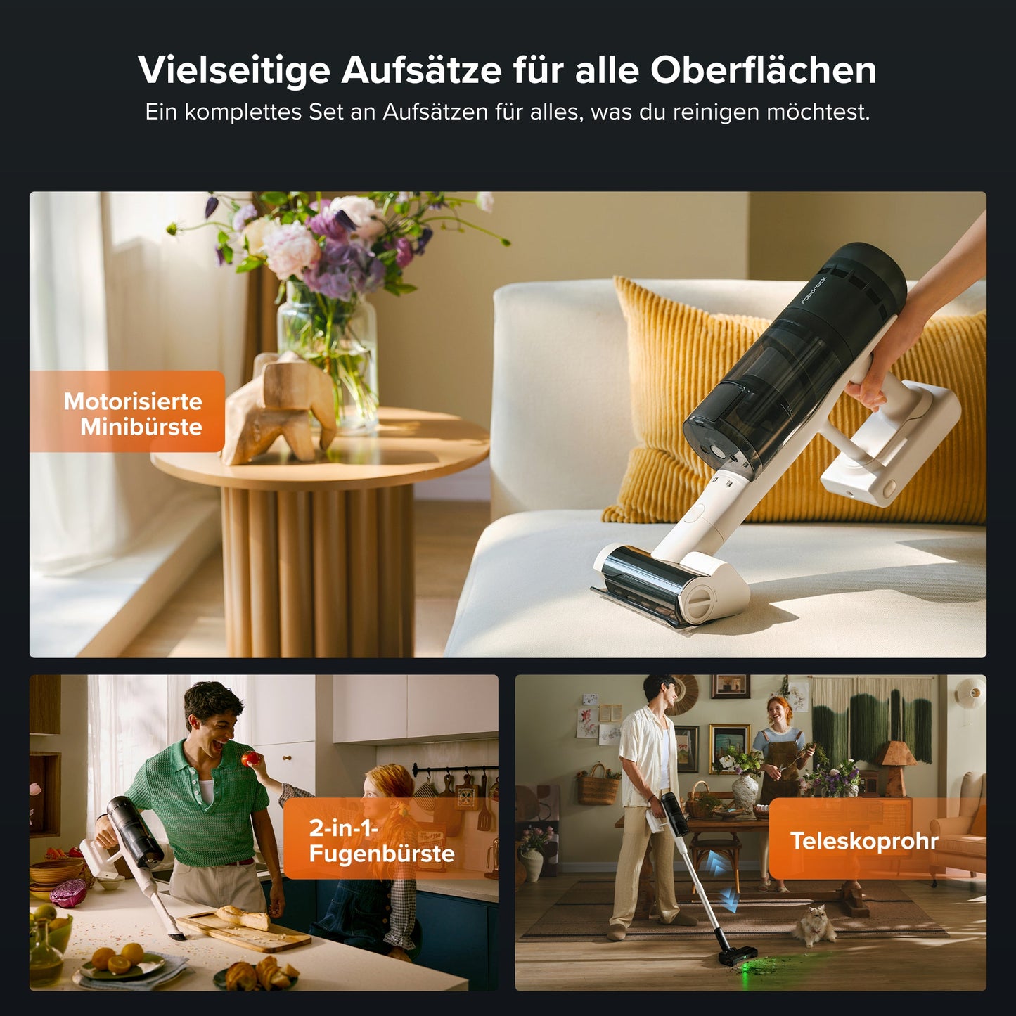 Roborock H60 Hub Pro Zubehör Fugendüse Bodendüse Hartboden