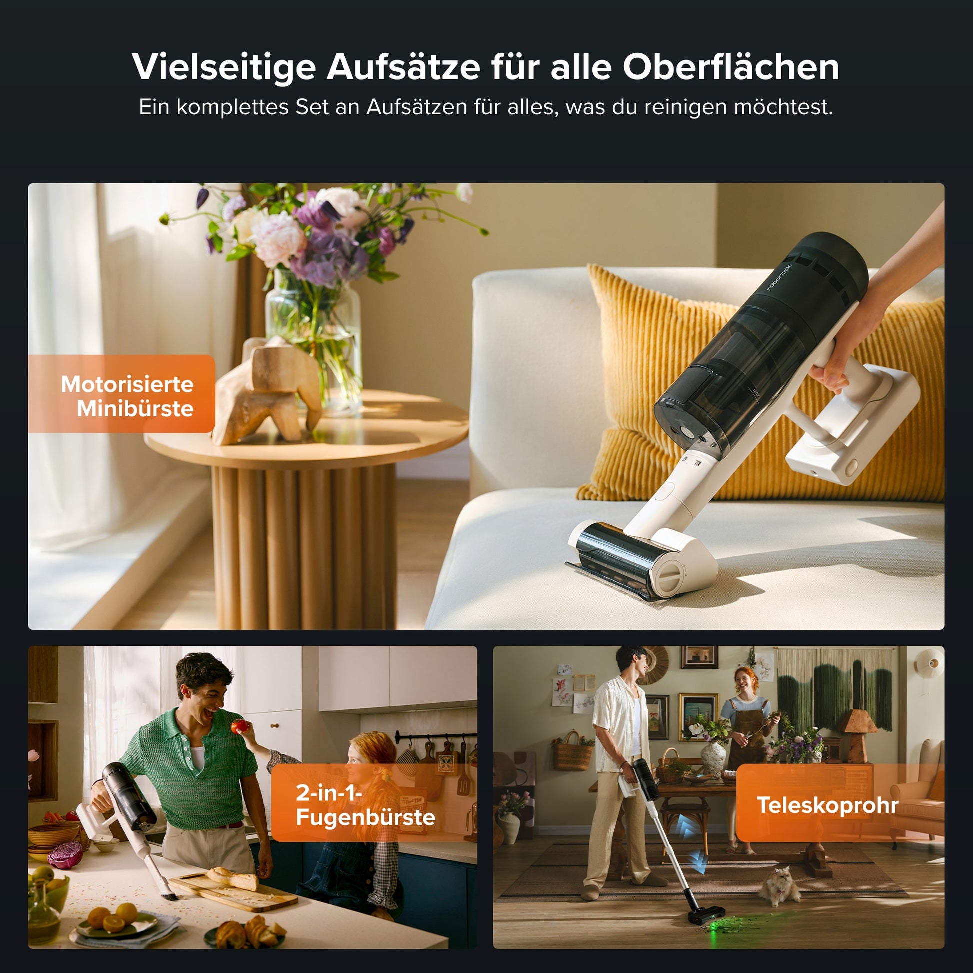 Roborock H60 Hub Pro Zubehör Fugendüse Bodendüse Hartboden