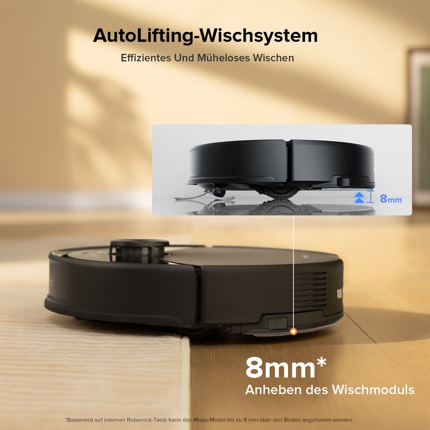 Q10 S5 weiße Variante mit Ladestation im modernen Wohnzimmer