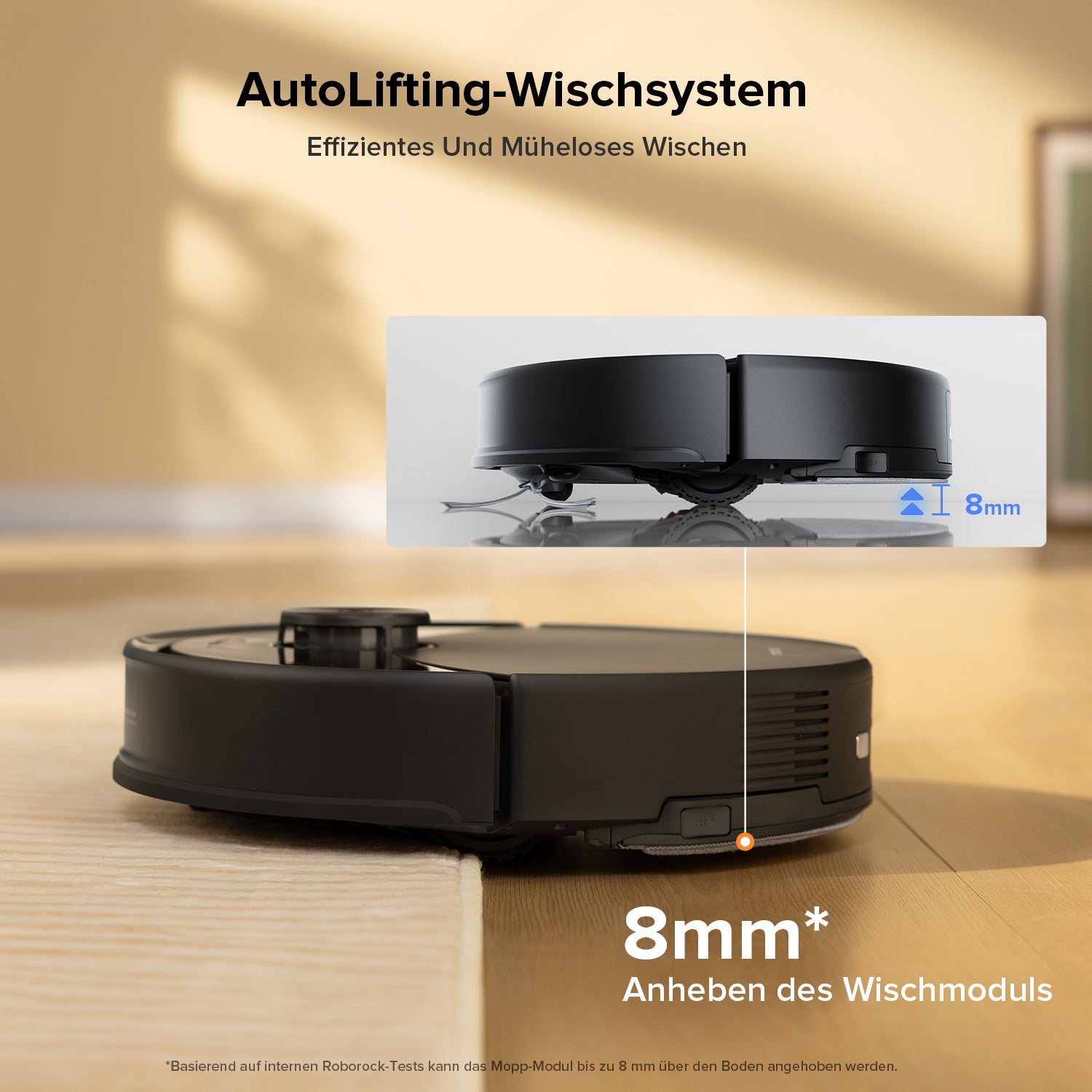Q10 S5 weiße Variante mit Ladestation im modernen Wohnzimmer