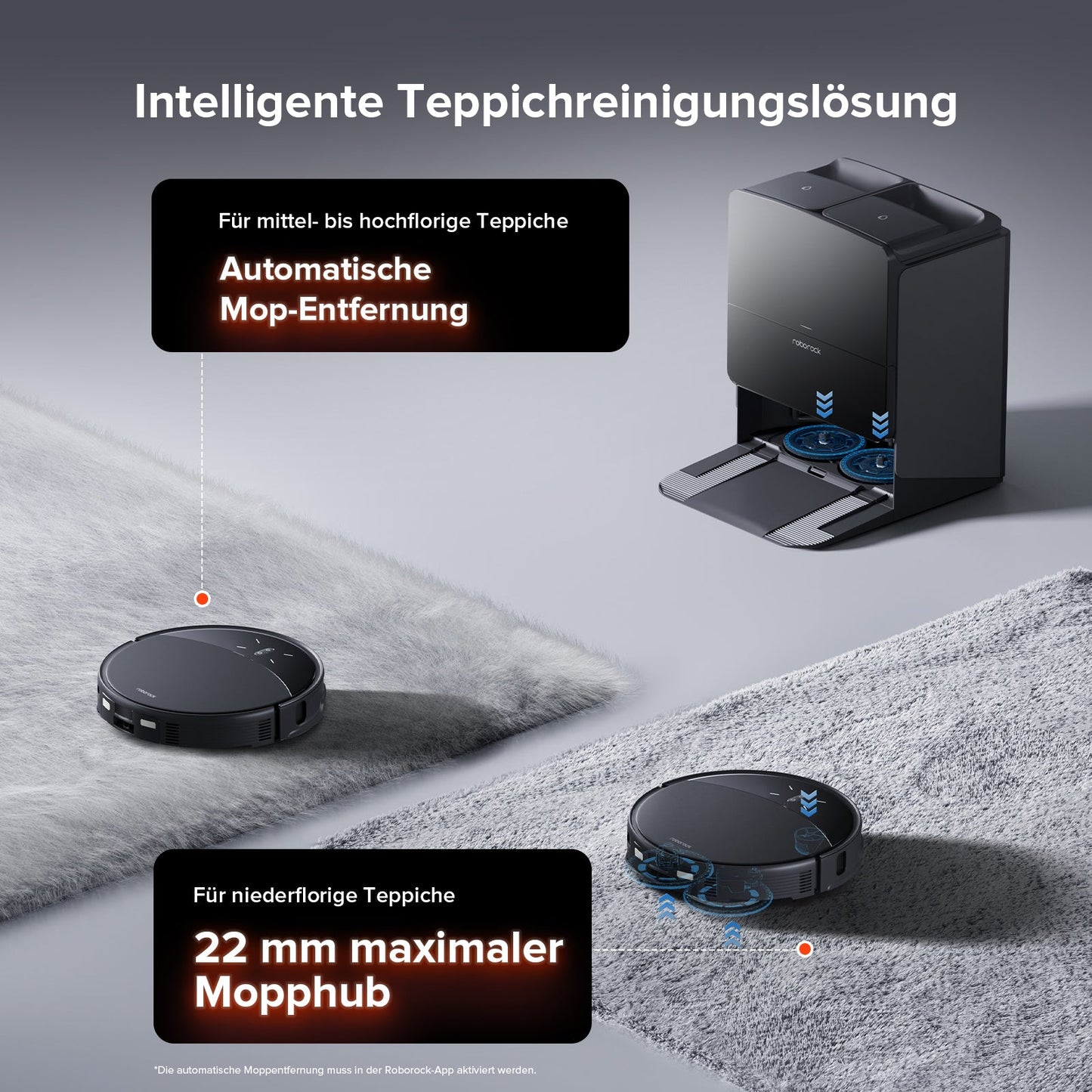 Saros 10R AdaptiLift Chassis überwindet Teppichkante Schwelle bis 4 cm