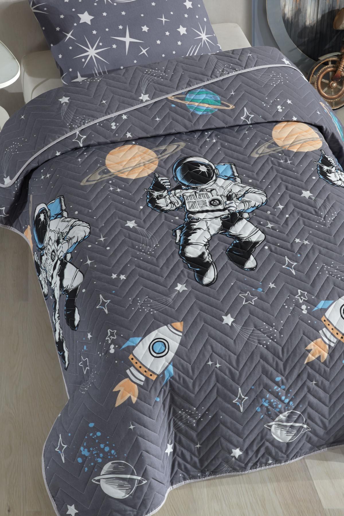 HELDENA Astronauten-Bettwäsche 160×230 cm – Kinder & Jugendliche