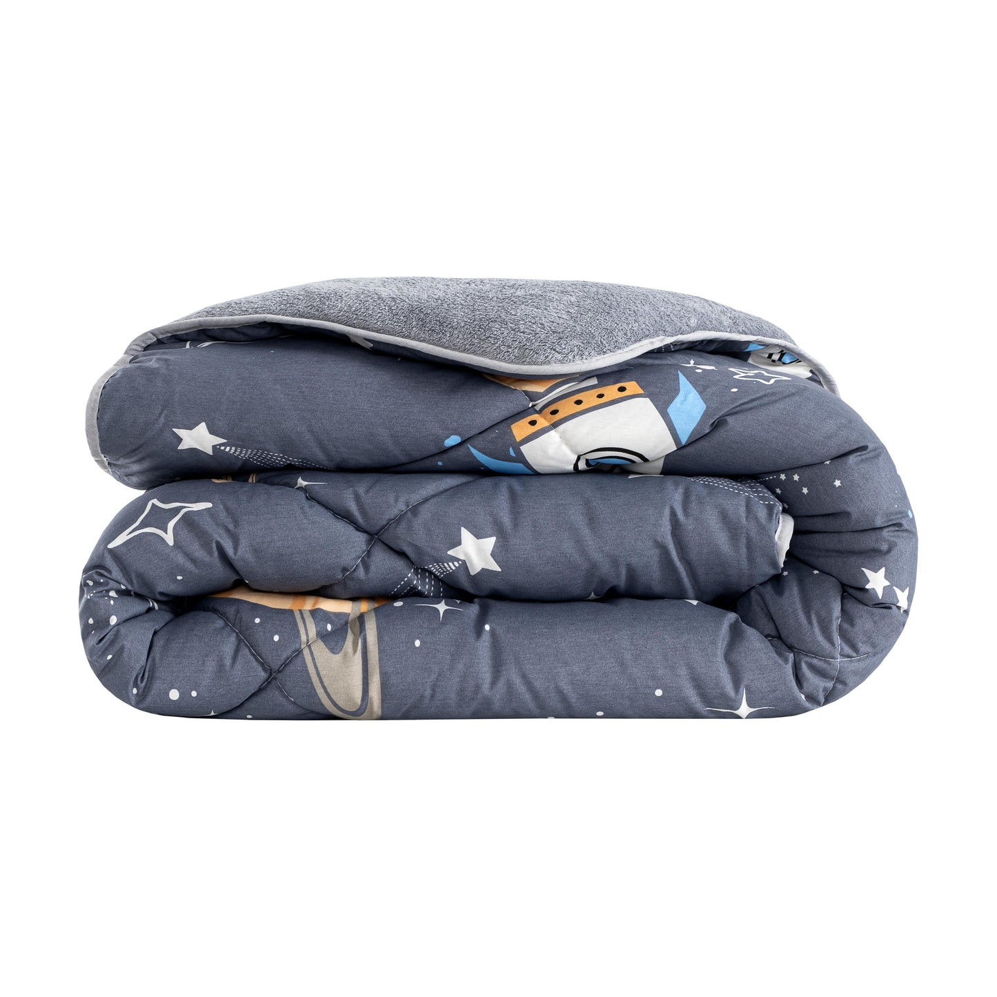 Astronaut Kinder-Schlafset doppelseitig im Jungen-Kinderzimmer, weiche Wellsoft-Decke