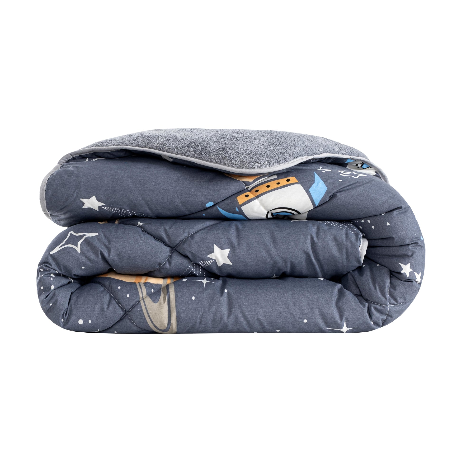 Astronaut Kinder-Schlafset doppelseitig im Jungen-Kinderzimmer, weiche Wellsoft-Decke