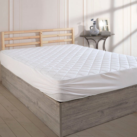 Gesteppter Mikrofaser Matratzenschoner – Atmungsaktiv & Geräuschlos – Weiß