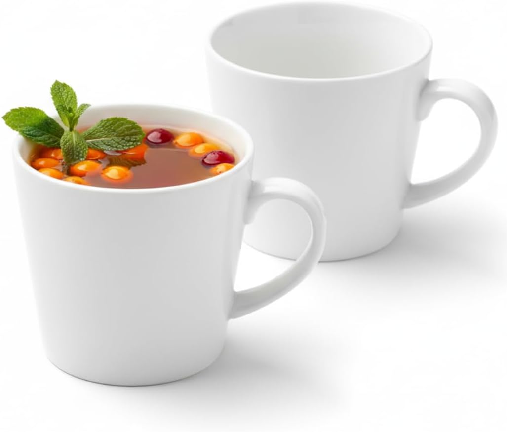 Wilmax Tasse 280 ml 2er-Set Weiß Porzellan